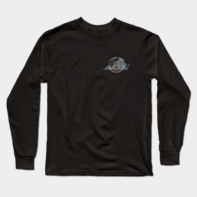 White Lettering Logo Long Sleeve T-Shirt by Virginia State Beekeepers